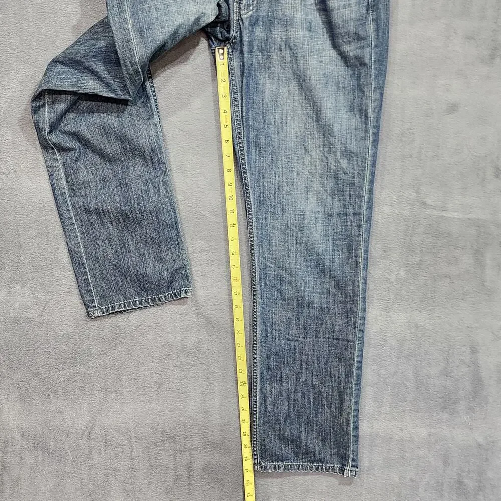 Levi's 514 Jeans‎ Relaxed Straight Fit Mens 34 X 31 Blue Denim R Tab Blank Tab